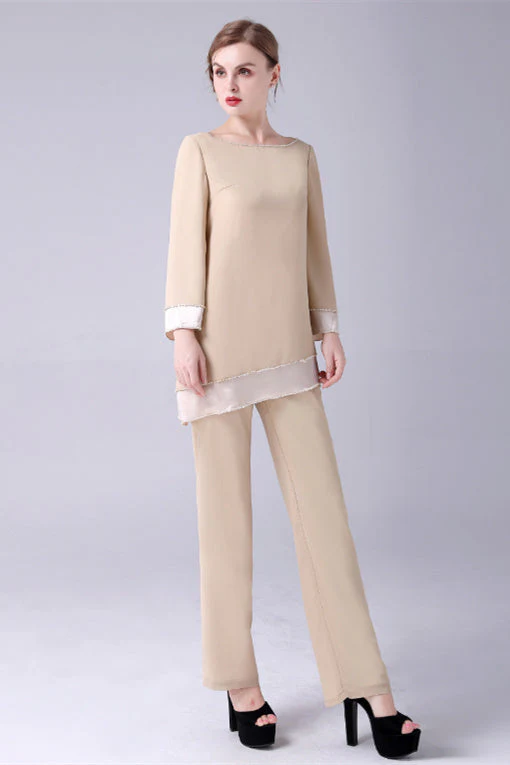 Long sleeves Jewel Asymmetrical mother's shirt - Image 7