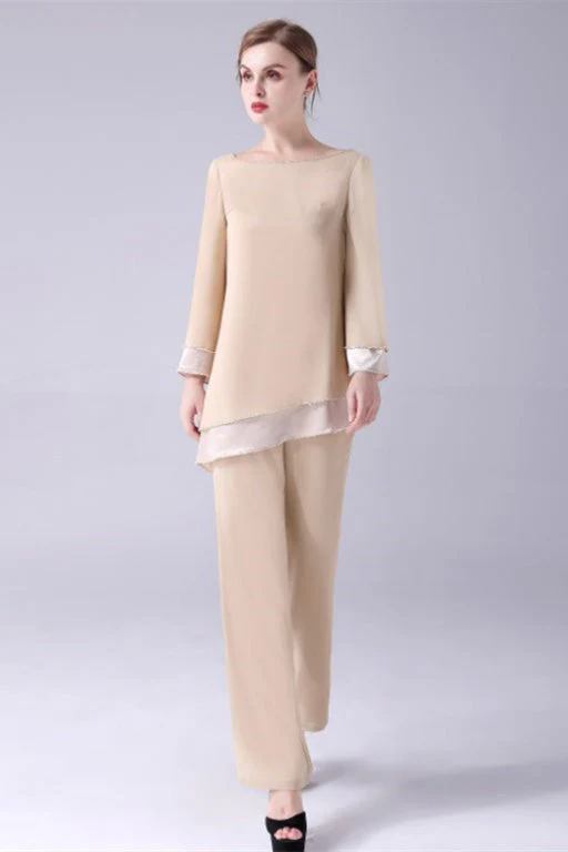 Long sleeves Jewel Asymmetrical mother's shirt - Image 8