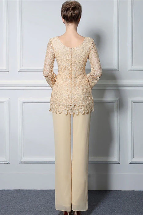 Long Sleeves lace Jewel modest mother's suit - Image 2