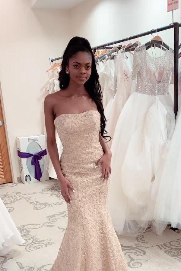Luxurious Strapless Beadings Mermaid Wedding Dress Affordable Sleeveless Long Bridal Gown - Image 2