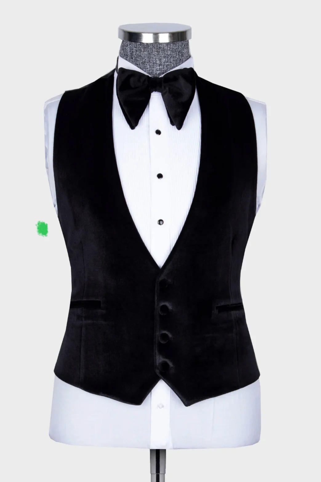 Luxury Black Velvet 3-Piece Prom Suit with Gold Beadings for Dinner - Image 3