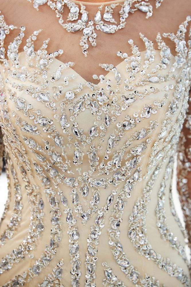 MARLENE Mermaid Sequined Pattern Long Sleevess Evening Dresses - Image 16
