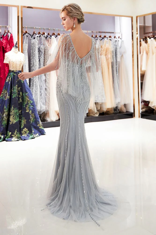MAXINE Mermaid Sweetheart Illusion Neckline Sequins Beading Evening Dresses - Image 3