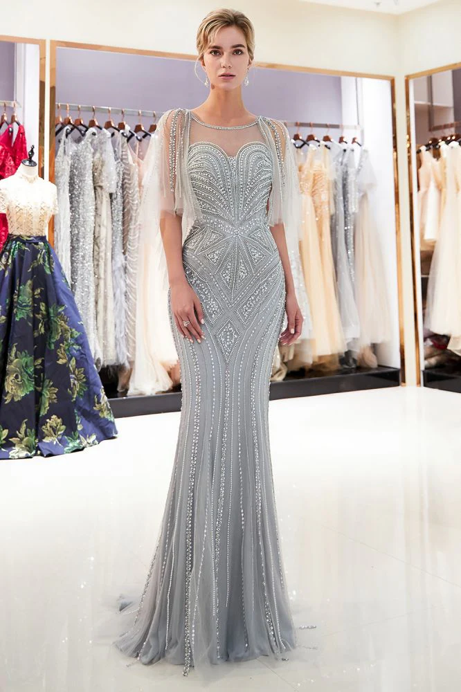 MAXINE Mermaid Sweetheart Illusion Neckline Sequins Beading Evening Dresses - Image 4