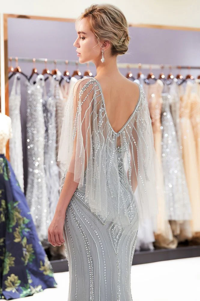 MAXINE Mermaid Sweetheart Illusion Neckline Sequins Beading Evening Dresses - Image 8
