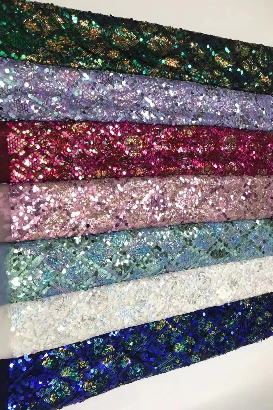 Mermaid Bateau Lace Sequined Floor-length half sleeves Floor-length Elegant Prom Dress - Image 7