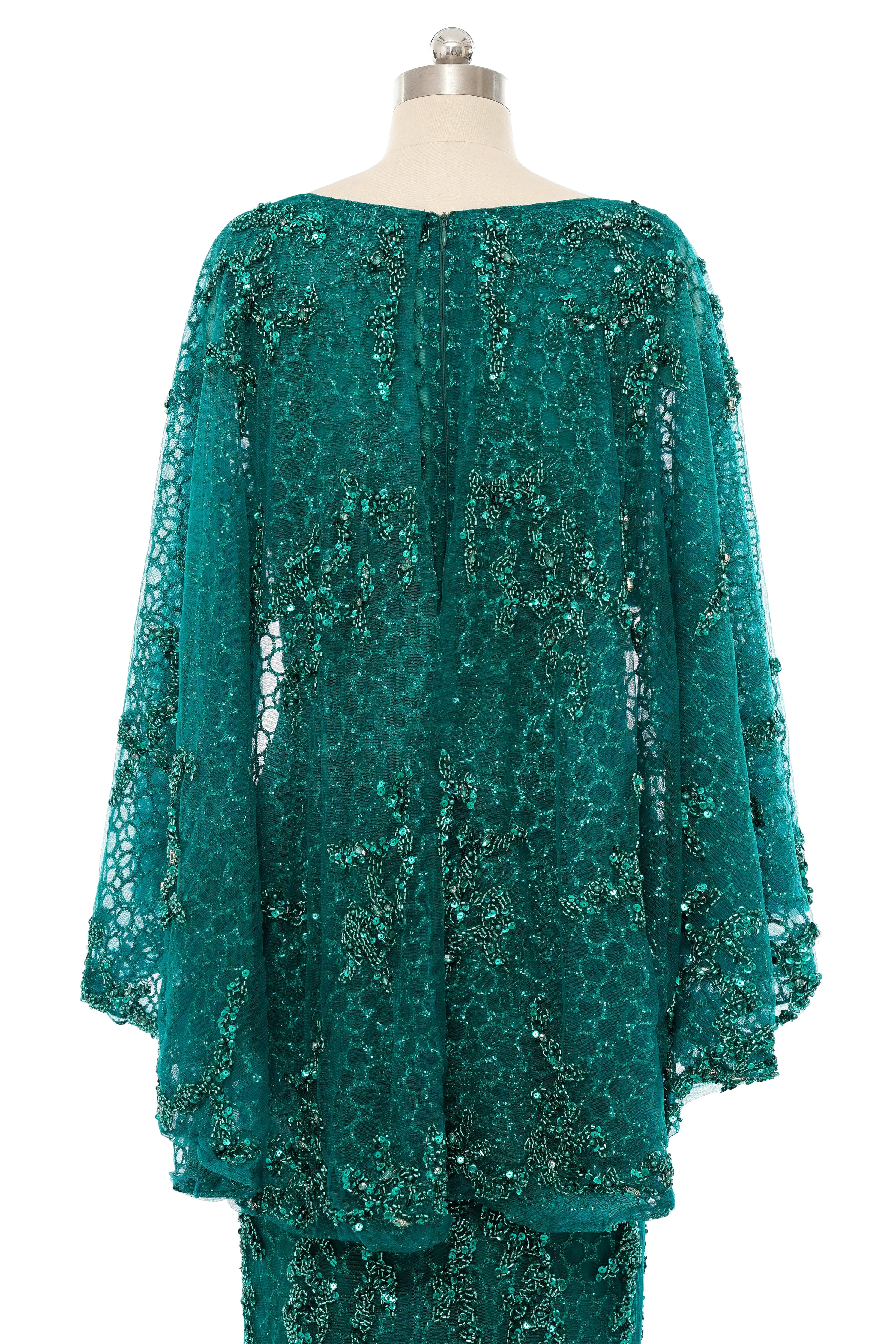 Mermaid Round Floor-length Long Sleeve Sequined Beading Gorgeous Prom Dresses - Image 5