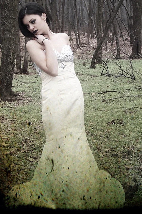 Mermaid Sweetheart Floor Length Chiffon Rhinestone Prom Dress - Image 3