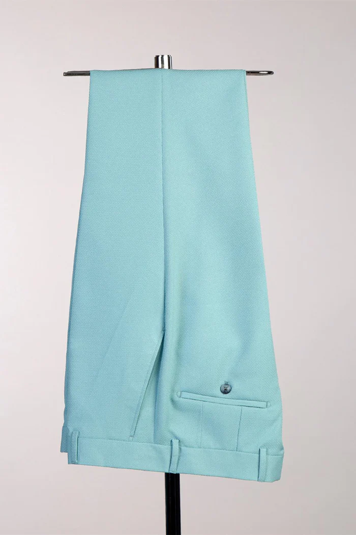 Mint Peaked Lapel 3-Piece Prom Suit - Image 5