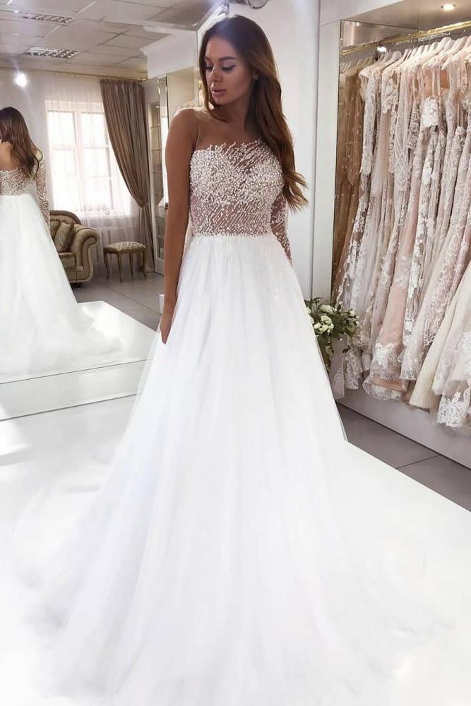 Modern One shoulder Asymmetric Chiffon wedding dresses - Image 2