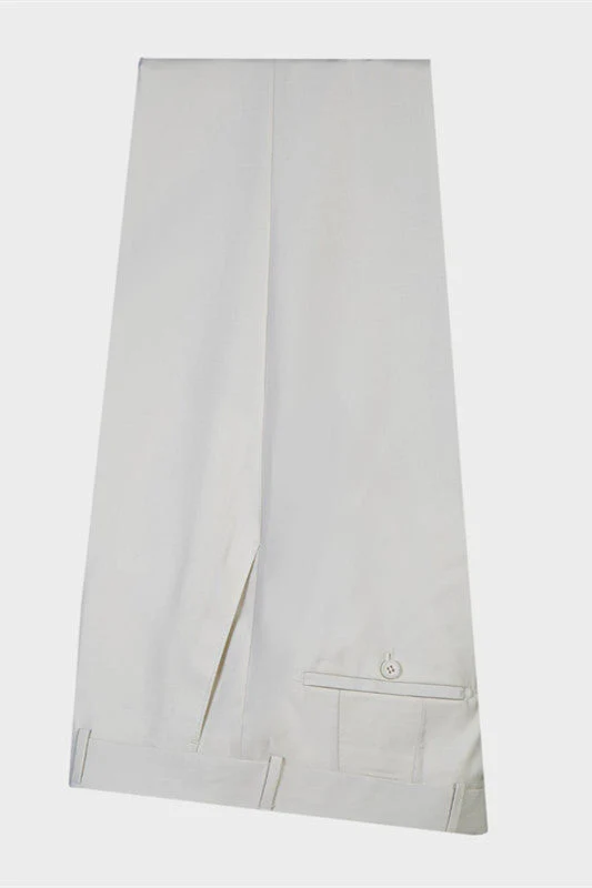 New in White Peaked Lapel Slim Fit Men Suits for Wedding - Image 3
