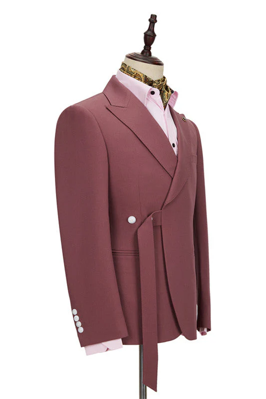 Classy Bespoke Peaked Lapel Slim Fit Men's Prom Suits Online - Image 2