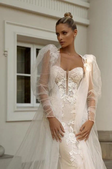 Noble sweetheart sleeveless mermaid lace Wedding Dresses - Image 3