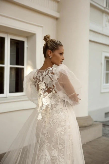 Noble sweetheart sleeveless mermaid lace Wedding Dresses - Image 4