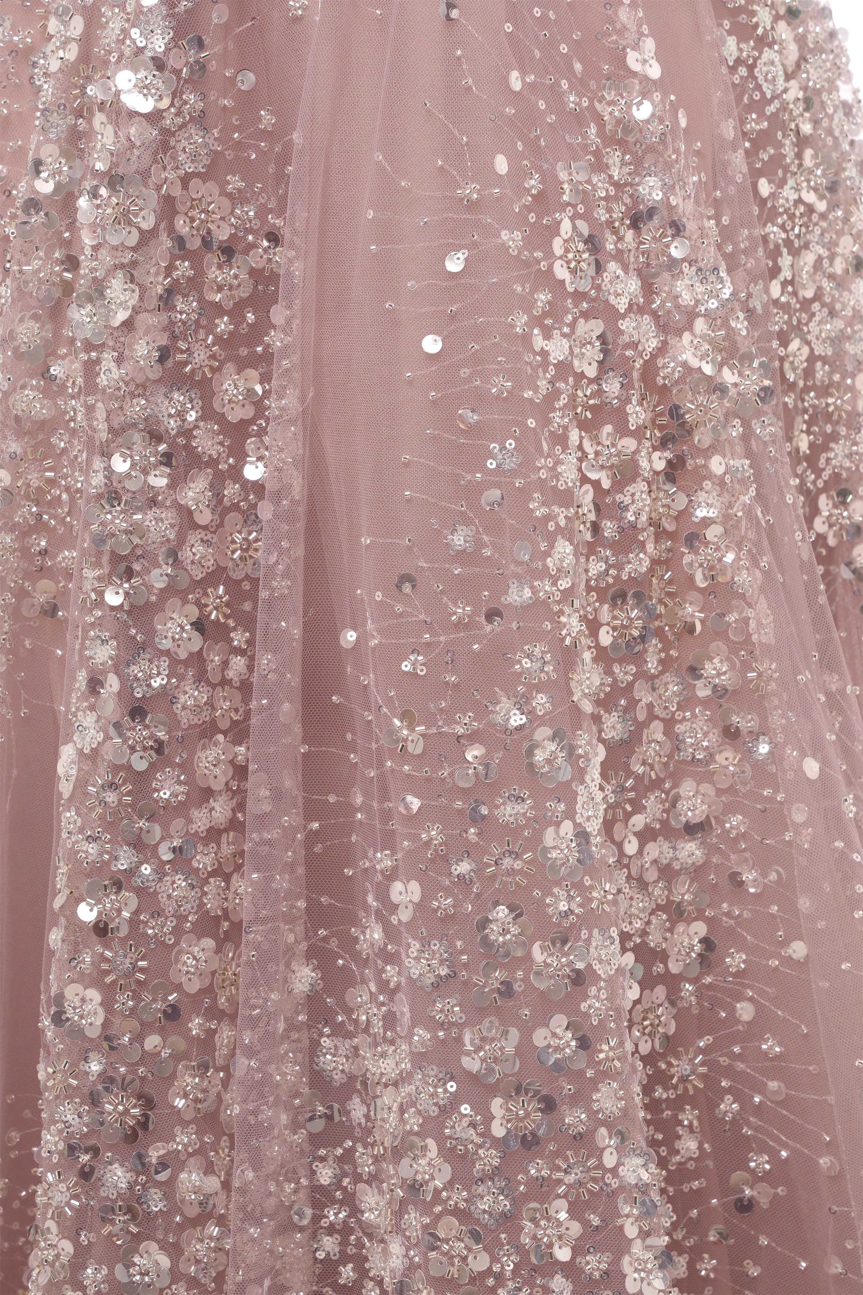 Off the shoulder Dusty Pink A-line Belt Evening Dresses - Image 8