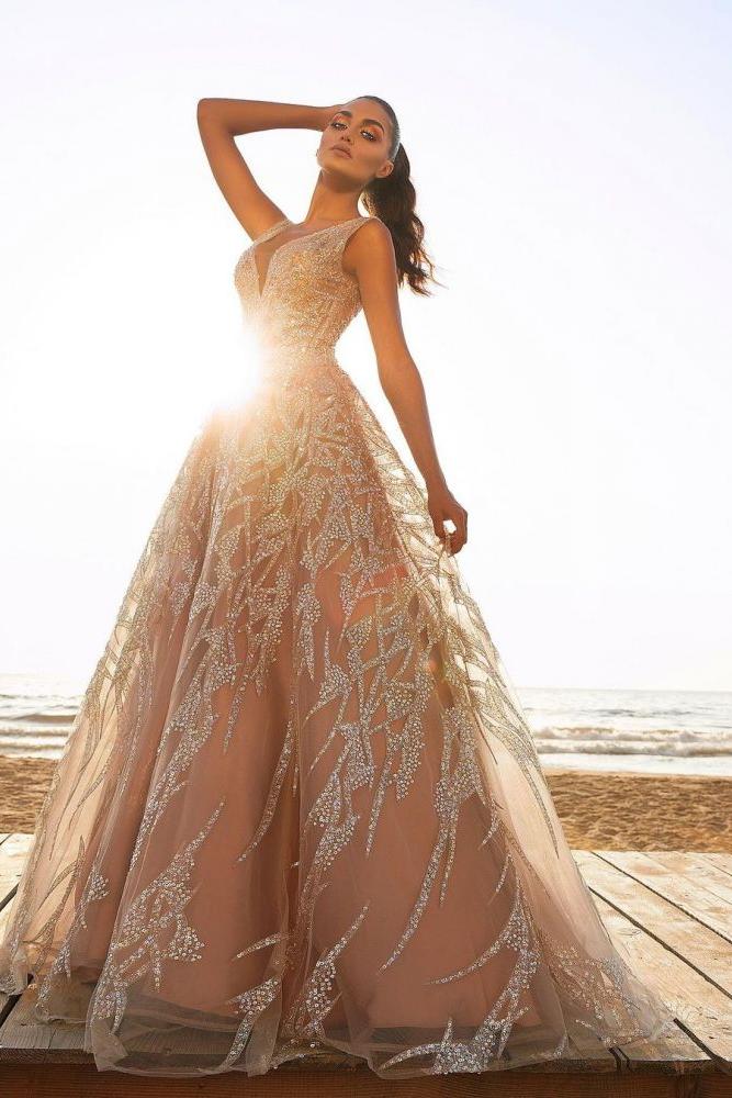 Off the Shoulder Sequins Aline Wedding Gown - Image 4