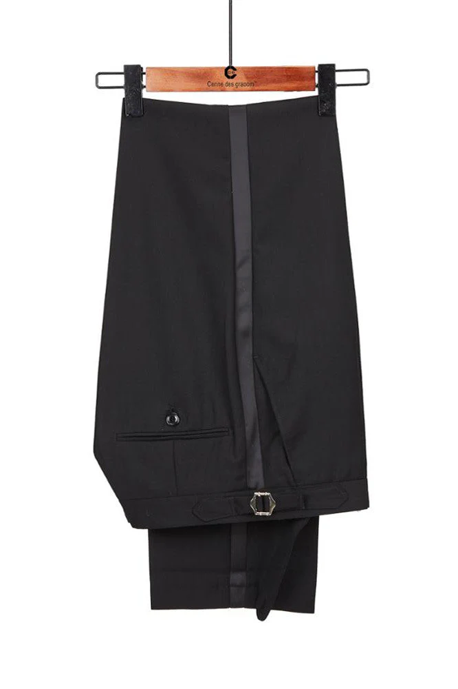 Classy Black Peaked Lapel Men Suits for Prom - Image 3