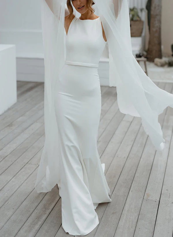 Pearl Wedding Dress Minimalistic Open Back - Image 5