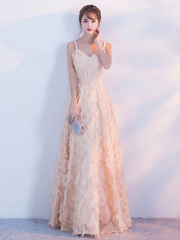 Modern Evening Dresses Blush Pink Long Halter Feathers Sleeveless Floor Length Graduation Dress wedding guest dress - Image 6
