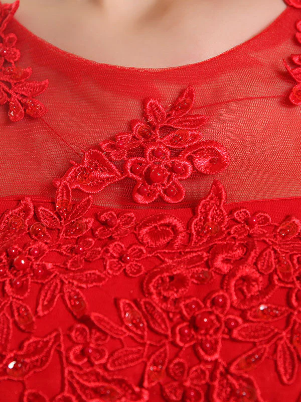 Eleagnt Evening Dresses Soft Pink Lace Applique Evening Dresses Chiffon Sleeveless Sash Floor Length Formal Gowns - Image 7