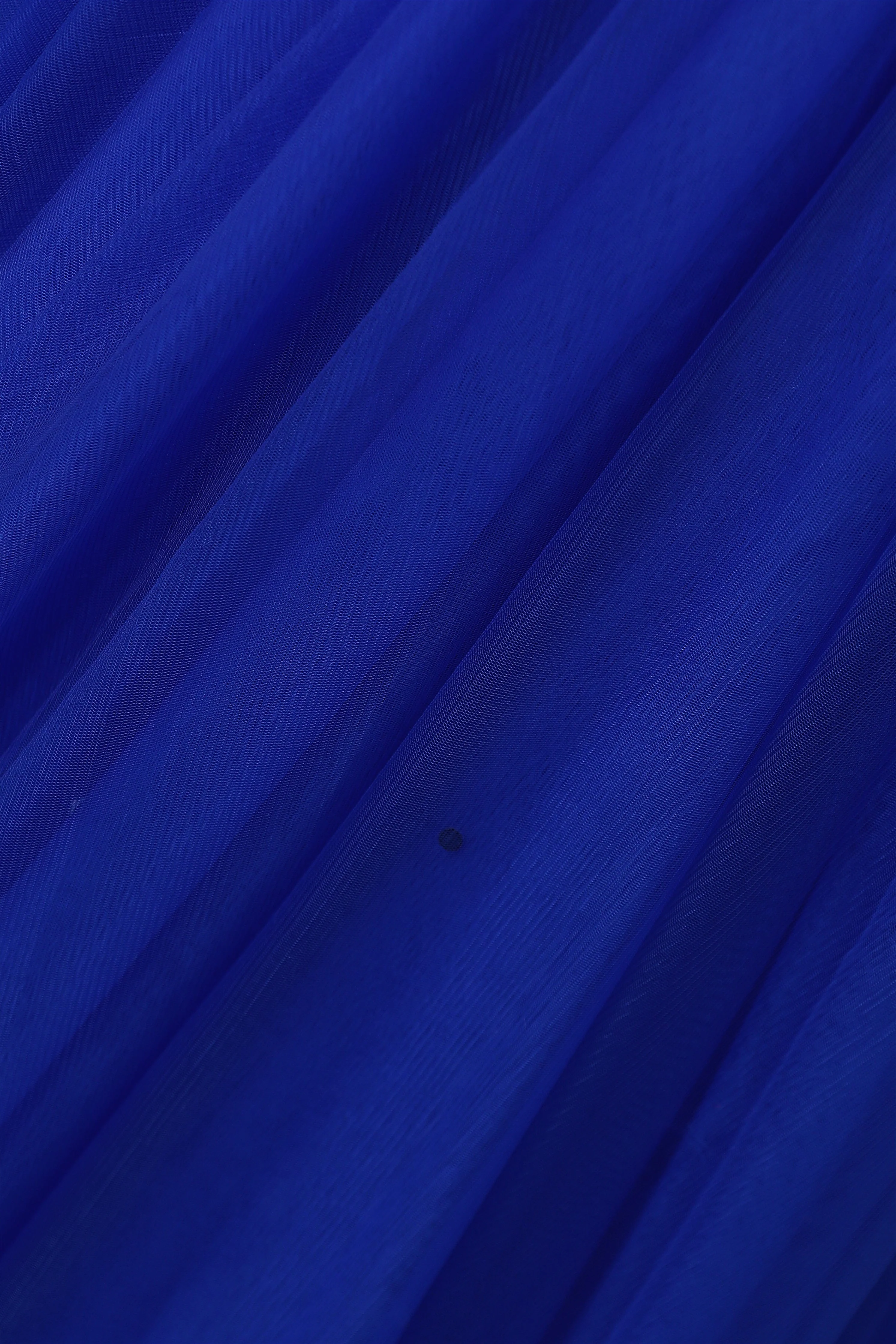 Royal Blue Off-the-shoulder Sweetheart Beaded Flowers Ball Gown Tulle Prom Dresses - Image 8