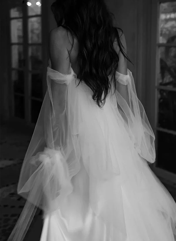 Satin Wedding Dress for Summer Beach Church Resort - Image 4