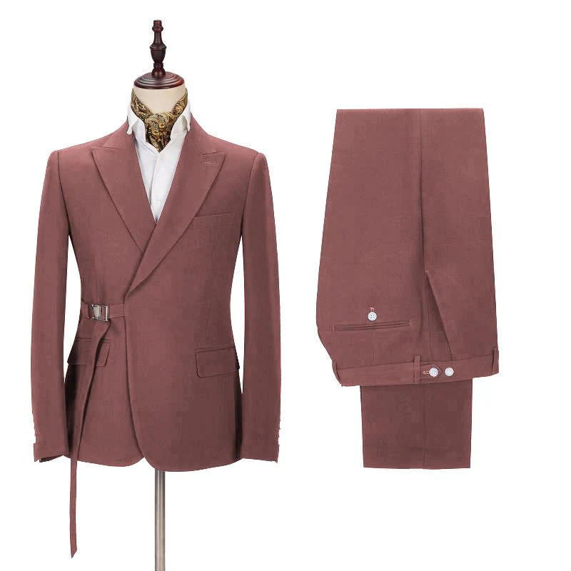 Classy Peaked Lapel Two Pieces Prom Outfits for Men - Image 2