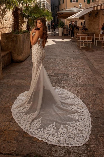 New Arrival sweetheart sleeveless mermaid lace Wedding Dresses - Image 2