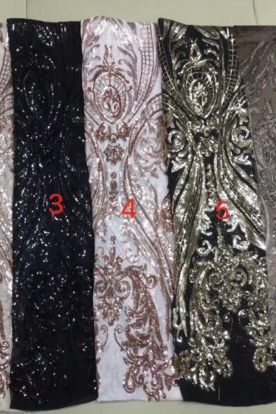 Sexy V-neck Halter Mermaid Prom Dress Gold Sequins Long Backless - Image 3