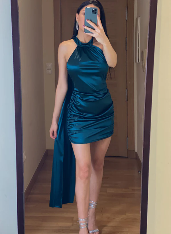 Sheath/Column Sleeveless Short/Mini Homecoming Dresses - Image 2