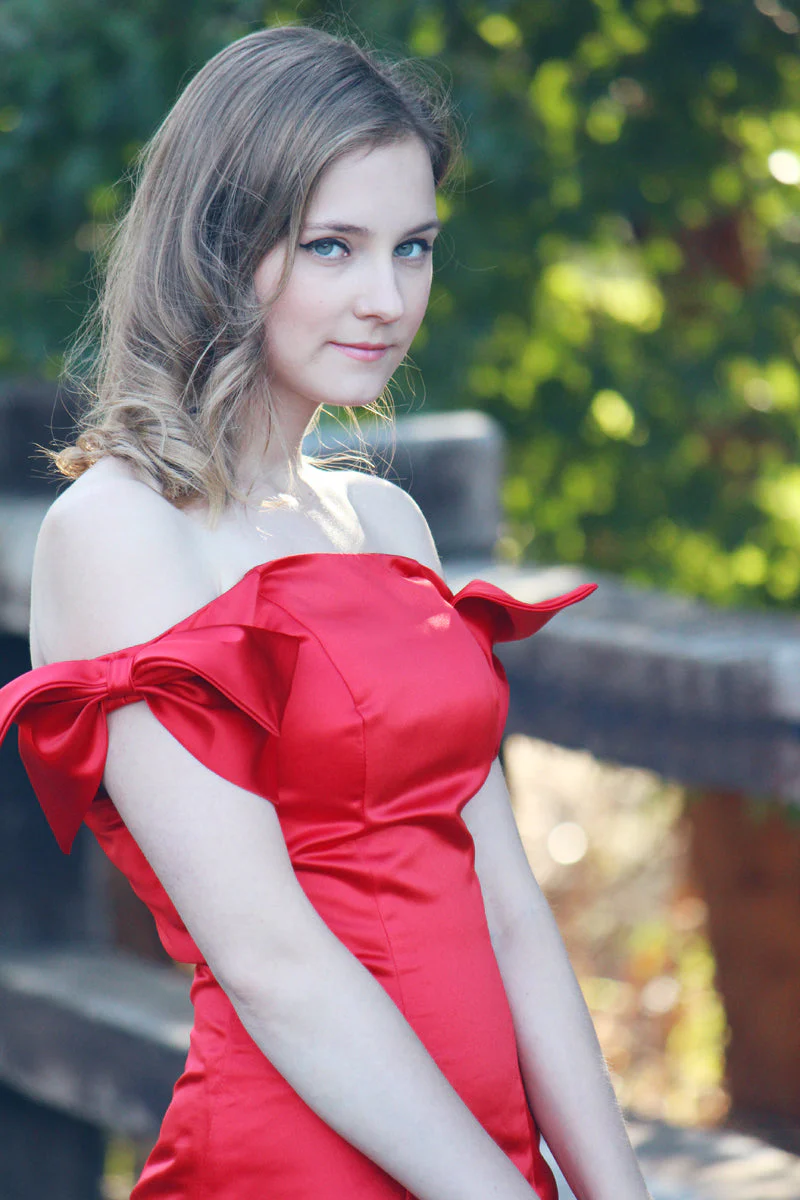 Sheath Off-the-shoulder Knee Length Charmuse Sleeveless Prom Dress - Image 7