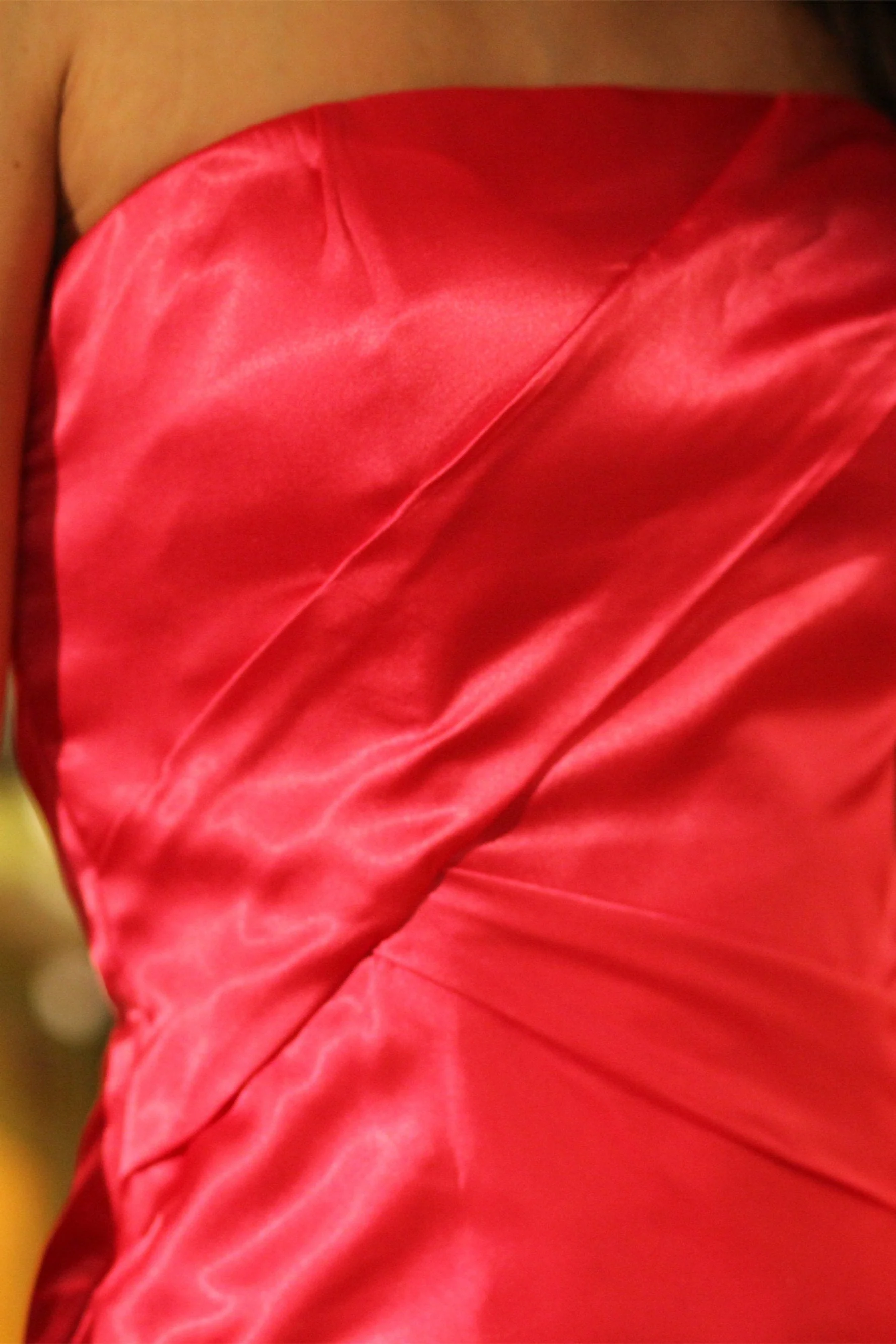 Sheath Strapless Knee Length Chiffon Sleeveless Bridesmaid Dress - Image 8