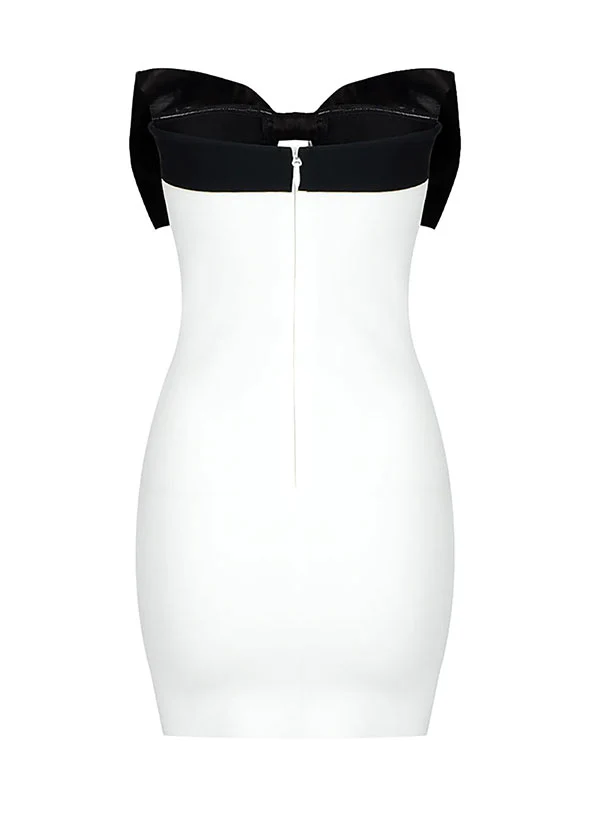 Sheath Strapless Sleeveless Short/Mini Homecoming Dresses With Bow(s) - Image 8