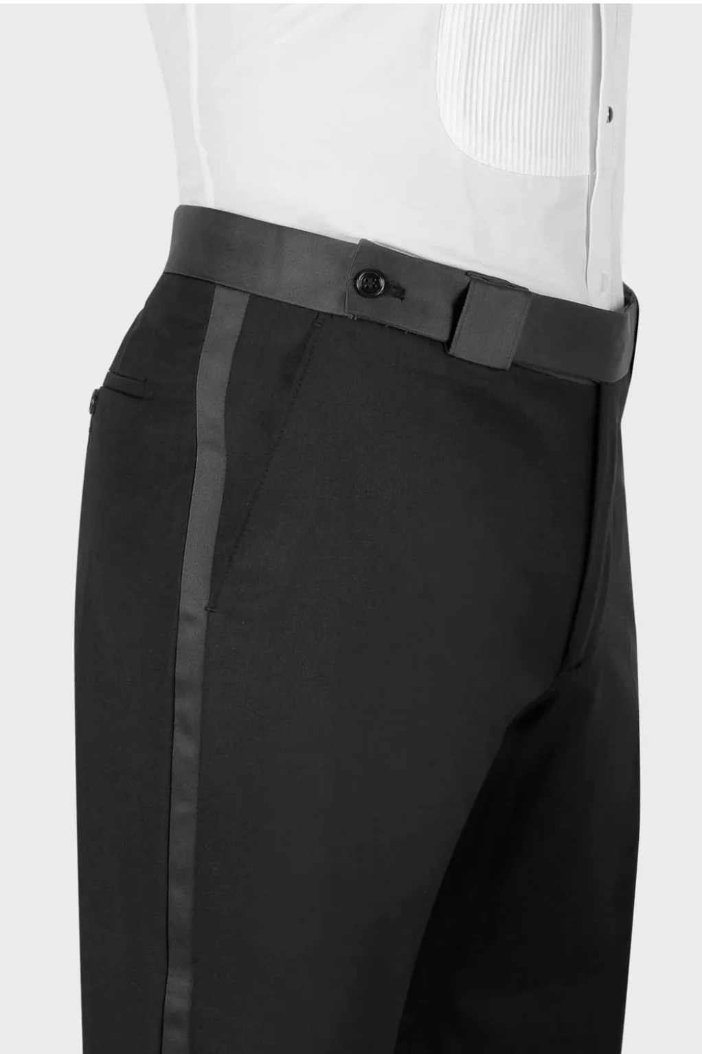 Shiny Beaded Crystals Black 2-Piece Wedding Suit for Groom - Image 3