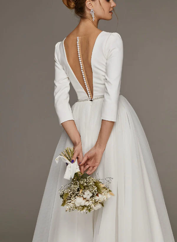 Short Wedding Dresses Sleeves - Image 4