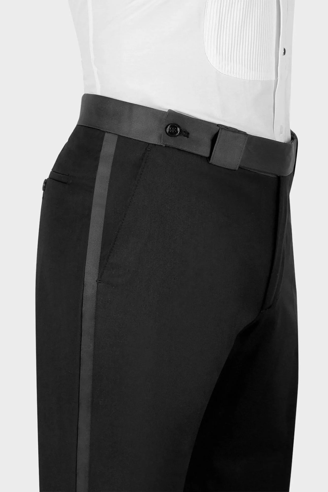 Silver Sash Shawl Lapel Black Velvet 3-Piece Prom Tuxedo for Weddings - Image 5