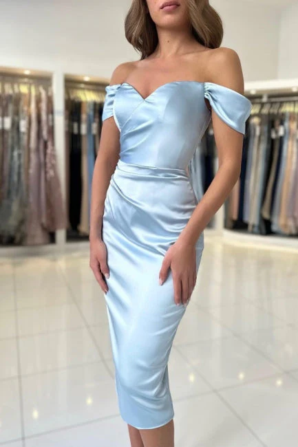 Modern V-Neck Cap Sleeves Column Prom Dress With Ruffles - Image 3