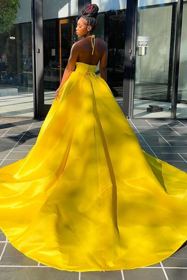 Sleeveless Ball Gown Spaghetti Backless Beading Prom Dress - Image 2