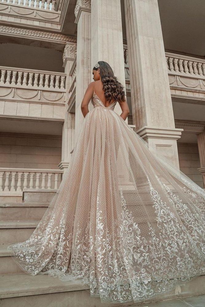 Sleeveless Floral Lace Mermaid Wedding Dress Detachable Train - Image 10