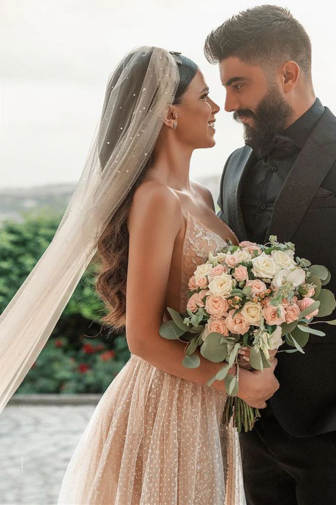 Sleeveless Floral Lace Mermaid Wedding Dress Detachable Train - Image 3