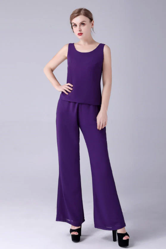 Sleeveless Jewel Strap Vintage modest mother's suit - Image 5