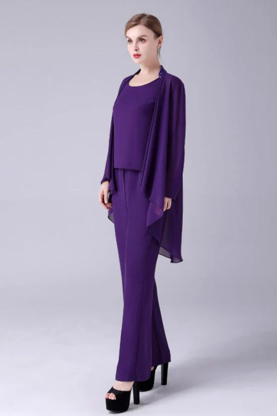 Sleeveless Jewel Strap Vintage modest mother's suit - Image 7