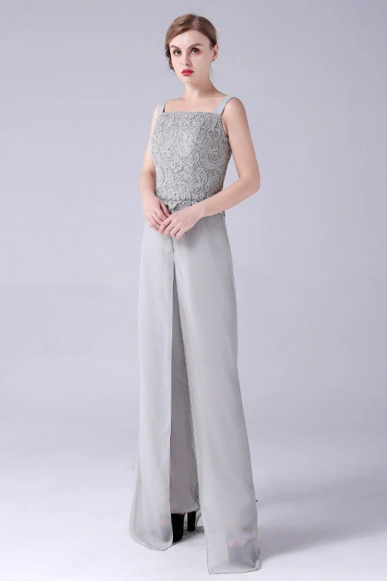 Sleeveless Lace Strap Backless Vintage modest mother's dress - Image 2