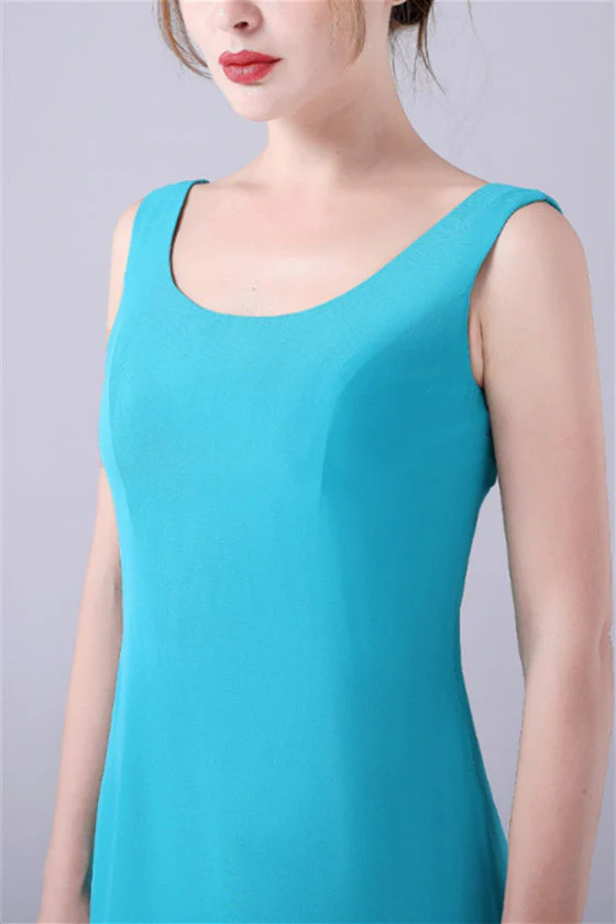 Sleeveless strap jewel A-Line Ankle-length handmade flower mother's dress - Image 4