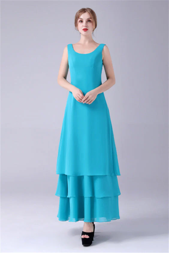 Sleeveless strap jewel A-Line Ankle-length handmade flower mother's dress - Image 5