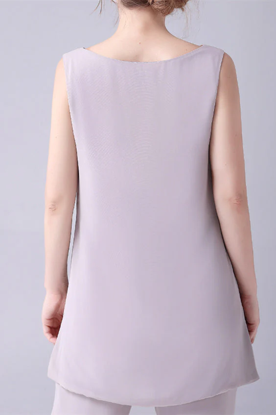 Sleeveless strap jewel casual mother's suit - Image 2