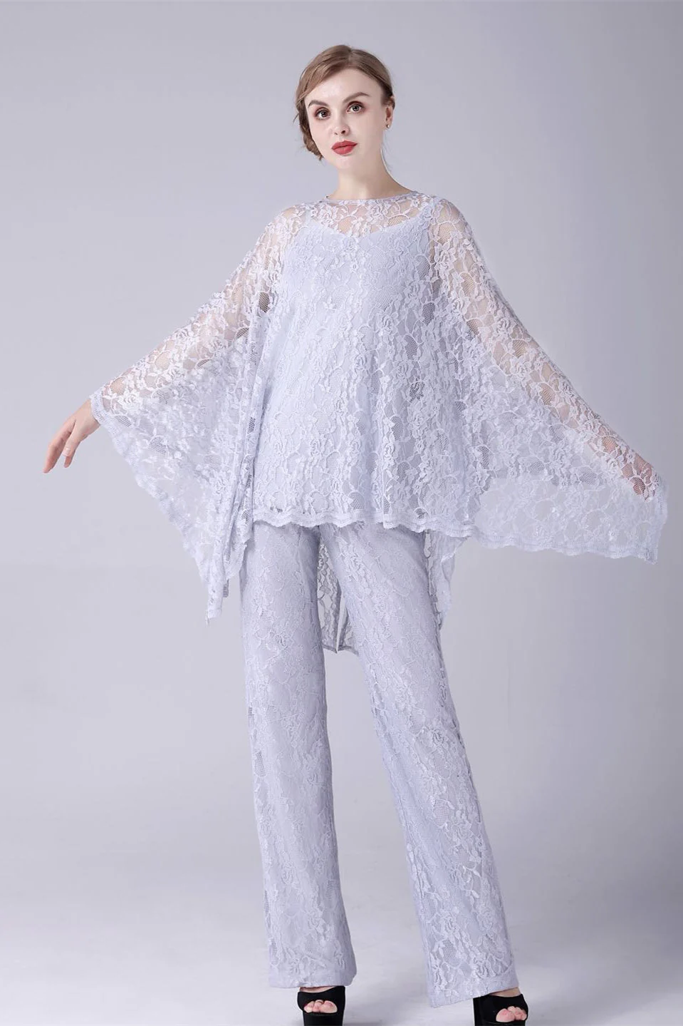 Spaghetti strap sleeveless lace vintage mother's suit - Image 6