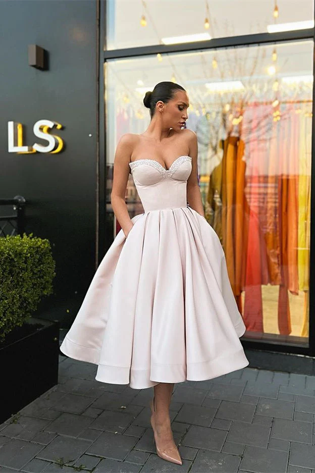 Sparkle beaded Short Sweetheart Puffy Princess Homecoming Dresses - Image 3