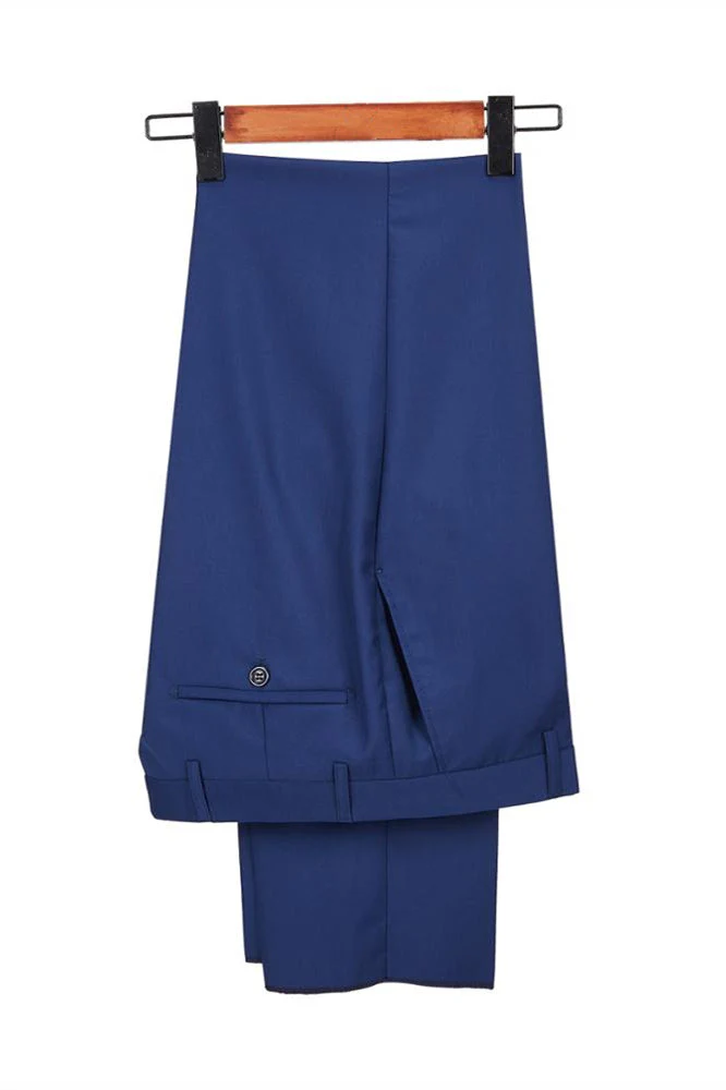Classy Velvet Shawl Lapel Royal Blue One Button Men's Formal Prom Suit Wedding Tuxedos Online - Image 3