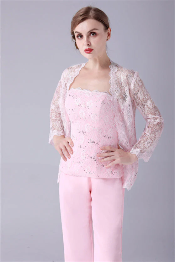 Strapless Lace sleeveless Backless mother's suit - Image 6